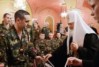 Патриарх встретился с главнокомандующим и военнослужащими Внутренних войск