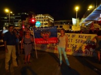 Митинг солидарности с антифашистами Украины прошел в Афинах