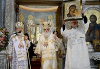 Предстоятели Русской и Элладской Православных Церквей совершили Литургию в храме великомученика Пантелеимона в Афинах