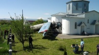 В Ставропольском крае самолет повредил стену храма