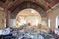 В Кировском в результате прямого попадания снаряда разрушен храм, есть жертвы