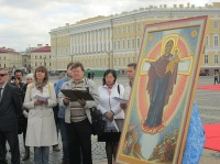 Молебен перед иконой Божией Матери "Августовская Победа" отслужили в Петербурге