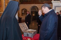 Янукович поклонился Дарам волхвов в Киево-Печерской лавре 