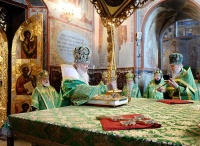 Предстоятель Русской Церкви возглавил торжества в Троице-Сергиевой Лавре