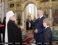 В праздник Пасхи состоялась встреча Митрополита Павла и Президента РБ А.Г. Лукашенко