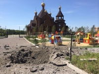 Вновь обстрелян центр Горловки, снаряды разорвались возле Благовещенского храма