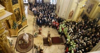 Патриарх Кирилл освятил столичный храм, который восстанавливали шесть лет