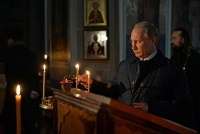 В. Путин посетил церковь Михаила Архангела в родовом имении Лермонтовых