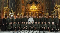 В Белгороде соборно крестили 40 военнослужащих