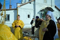 В Рязани освятили крест и купол к часовне святой блаженной Любови Рязанской