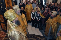 Митрополит Кирилл возглавил Литургию с участием белорусских казаков