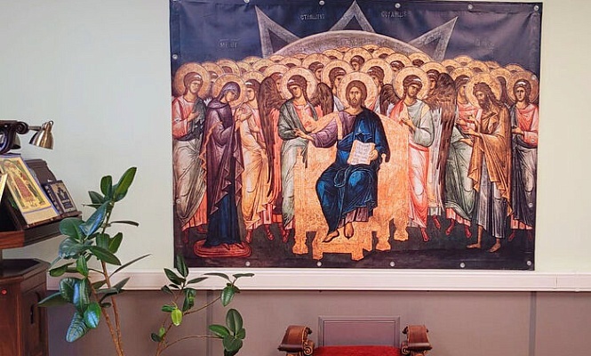 Сербская фреска украсила часовню пророка Илии при штабе ВКС РФ