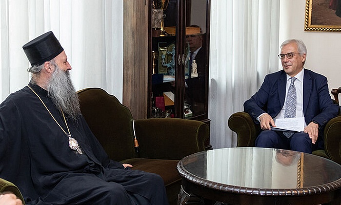 Сербский Патриарх Порфирий встретился с заместителем министра иностранных дел России