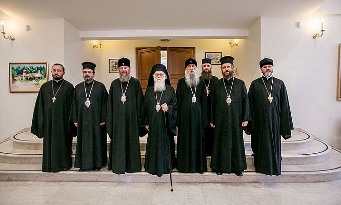 Блаженнейший Архиепископ Тиранский Анастасий встретился с делегацией Украинской Православной Церкви