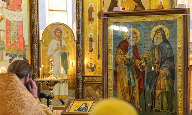С 19 января по 20 февраля в Москве будет пребывать чудотворный образ преподобного Гавриила (Ургебадзе) и преподобного Серафима Саровского