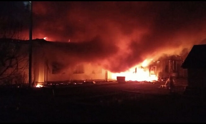 Пожар в Петропавловской женсокм монастыре Павлодарской епархии полностью уничтожил старое монастырское здание